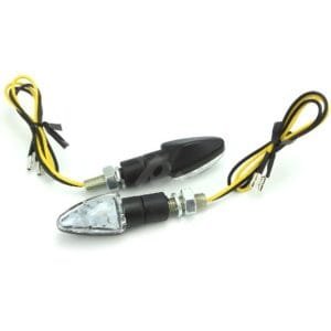 LED Blinker OPM DRAGO – Klarglas/Schwarz mit E-Zulassung, links & rechts (2 Stück)
