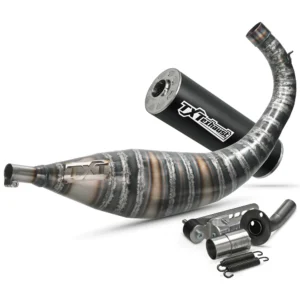 TXT V28 Racing Auspuff 85-95cc Minarelli AM6 | High-End Resonanzauspuff | Handgeschweißt