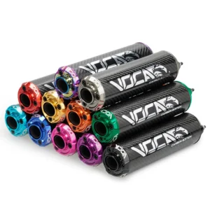 VOCA Bestia Carbon CNC Schalldämpfer – Carbon | CNC-Endkappen | Universal für 50/70/80/90cc Auspuffanlagen