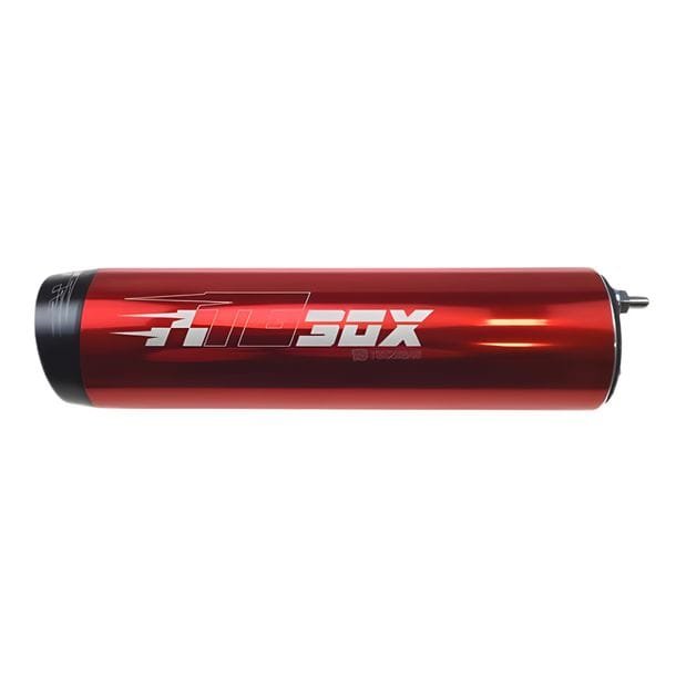 Endschalldämpfer Tecnigas TG-Box-2 Aluminium Rot/Schwarz – Sport Endschalldämpfer für Yamaha TZR 50 & KSR Moto TR 50 X
