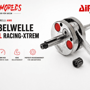Kurbelwelle Airsal Racing-XTrem 45 mm Hub für Minarelli AM6 – Racing Vollwange für 88 ccm und größere Zylinder