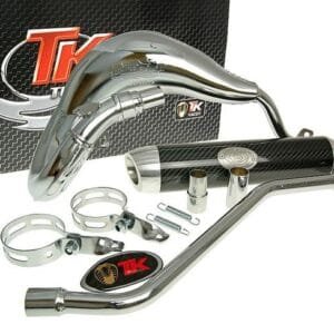 TurboKit Bufanda RQ Chrom Resonanzauspuff mit E-Zulassung für Generic Trigger, X-Enduro & KSR-Moto TR 50 X | 50/70cc