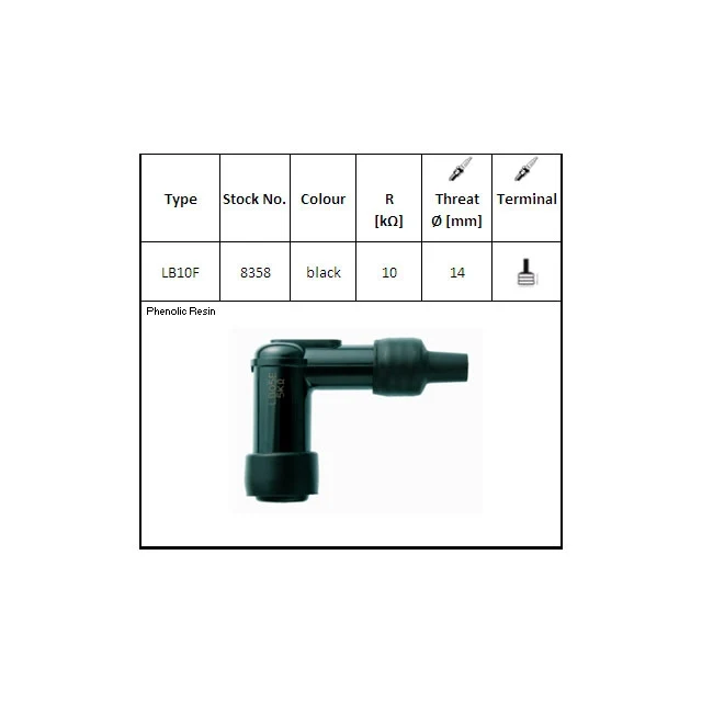 NGK Zündkerzenstecker LB10F entstört 90° – Bild 3