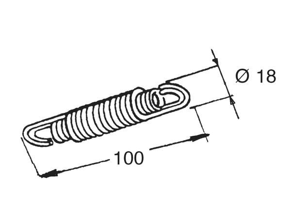 Buzzetti Feder für Hauptständer 100 mm – Bild 2