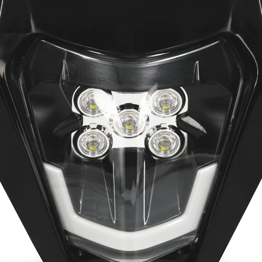 KTM EXC AllPro LED Scheinwerfer schwarz 4-Pin Universal Enduro Supermoto Motorrad – Bild 3