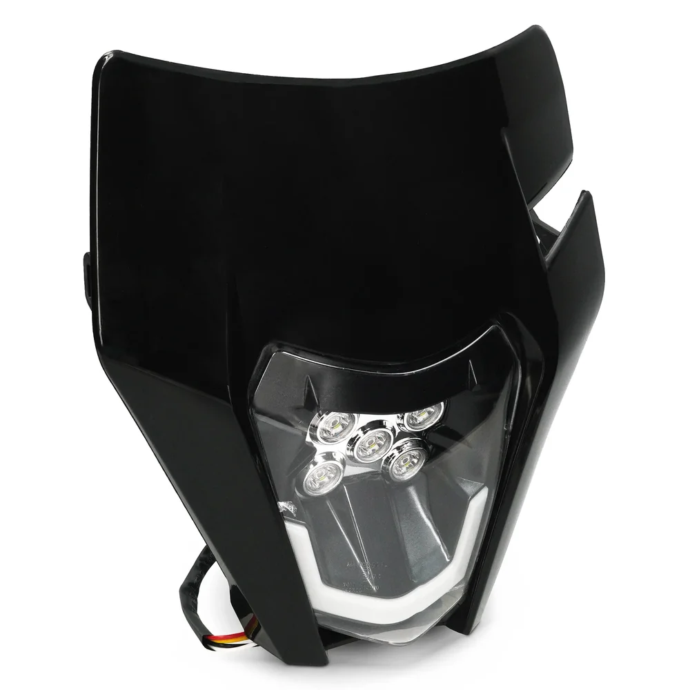 KTM EXC AllPro LED Scheinwerfer schwarz 4-Pin Universal Enduro Supermoto Motorrad – Bild 2