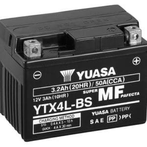 Produkttitel  YUASA YTX4L-BS AGM Batterie 12V 3Ah – 50A Motorradbatterie
