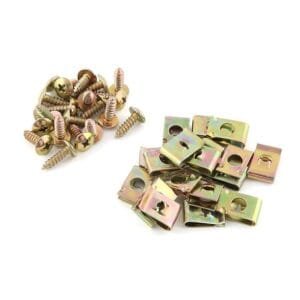 Motoforce M4,2 x 12 mm Verkleidungsschrauben Set mit 20 Clips