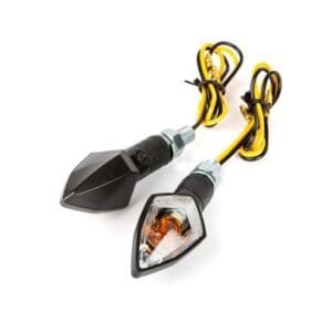 STR8 Rubis LED Blinker E-geprüft Schwarz Transparent Universal Motorrad Roller 2 Stück