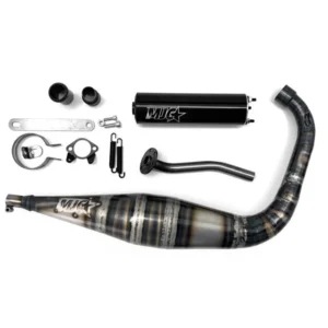 MJC Racing Auspuffanlage 50–70ccm Derbi Euro 2/3/4 & Minarelli AM6 – Schwarz
