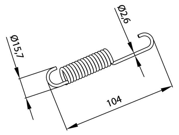 Buzzetti Feder für Hauptständer 104mm – Bild 2
