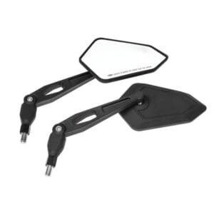 Parzini Motorradspiegel Set links + rechts CNC M10 universal verstellbar schwarz matt