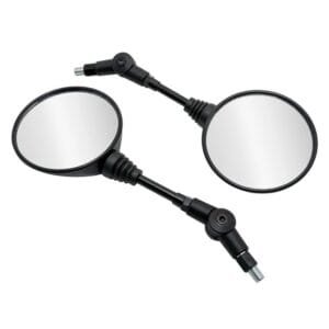 Parzini Motorradspiegel Set M10 – links + rechts, rund, 360° verstellbar, schwarz, mit Zulassung