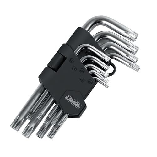 Lampa Torx Winkelschlüssel Set 9-teilig T10–T50