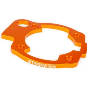 Stage6 CNC Zylinderfußspacer 5 mm Orange – Minarelli AM6 Langhub