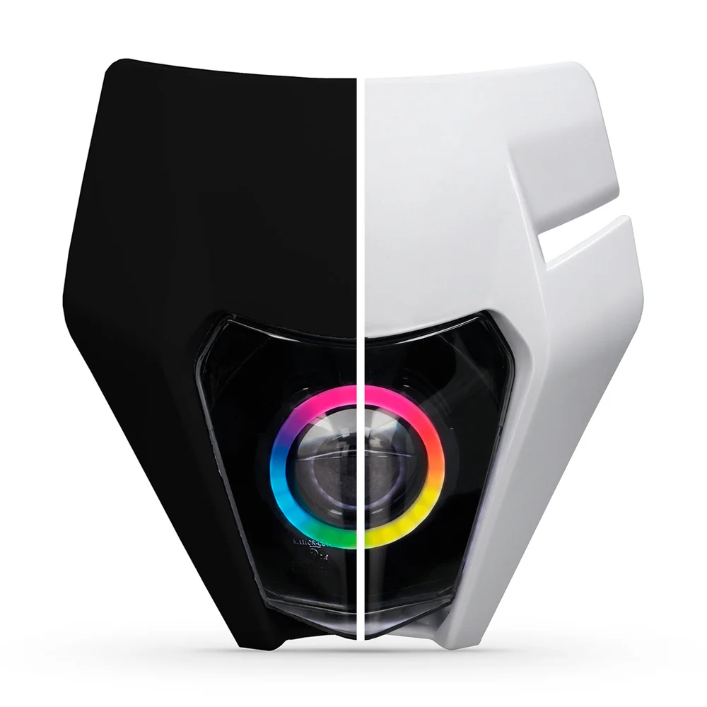 LED Frontscheinwerfer KTM AllPro APP RGB Weiß Universal Enduro Supermoto E8 – Bild 2