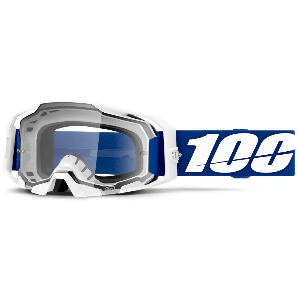 100% ARmatic MX Brille Blau / Weiß – Offroad-Brille mit klarer Ultra HD Linse