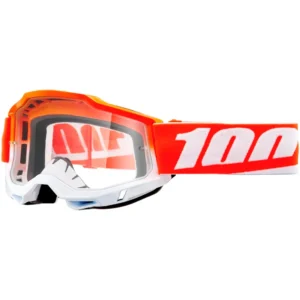 100% Accuri 2 Junior Matigofun Kinder MX Brille – Orange / Weiß mit klarer Scheibe