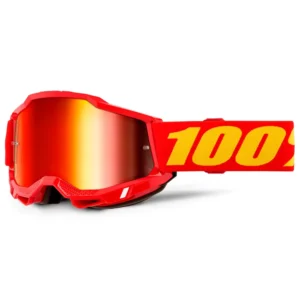 100% Accuri 2 Junior Kinder MX Brille – Rot mit rot verspiegelter Linse