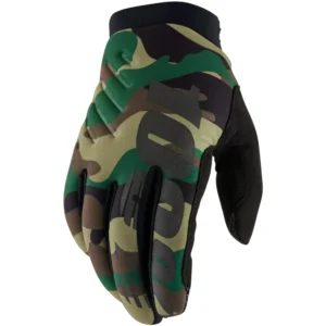 100% Brisker Winter Motorradhandschuhe – Isolierte Offroad-Handschuhe in Camouflage