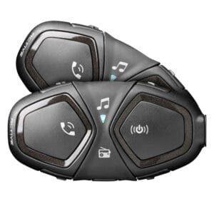 Interphone Active Bluetooth Intercom Doppelpack – Motorrad Gegensprechanlage Set für 2 Helme