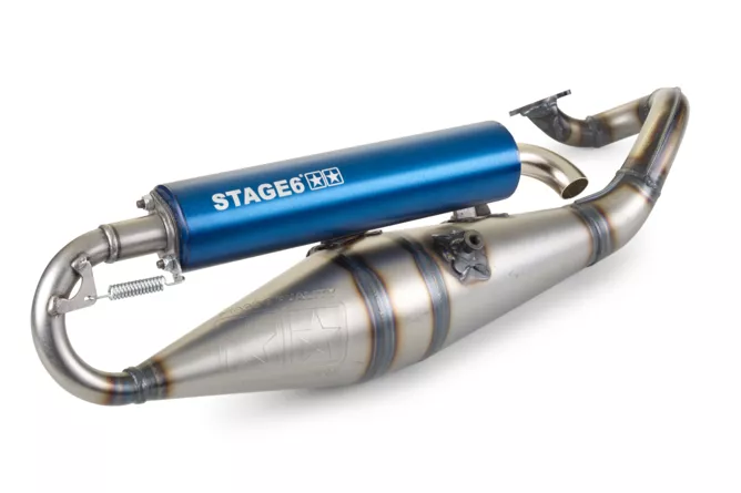 Stage6 Pro Replica MK2 Sportauspuff Minarelli liegend / China 2-Takt – Blau – ECE
