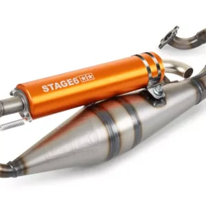 Stage6 Pro Replica MK2 Sportauspuff Minarelli liegend / China 2-Takt – Orange – ECE