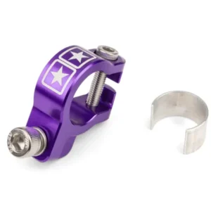 Stage6 CNC Aluminium Auspuffschelle 23/25 mm für Low-Mount Auspuffanlagen – Lila
