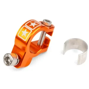Stage6 CNC Aluminium Auspuffschelle 23/25 mm für Low-Mount Auspuffanlagen - Orange