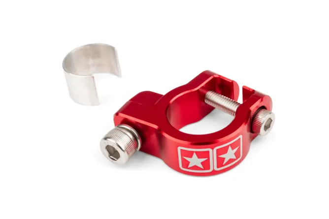 Stage6 CNC Aluminium Auspuffschelle 23/25 mm für Low-Mount Auspuffanlagen – Rot – Bild 4