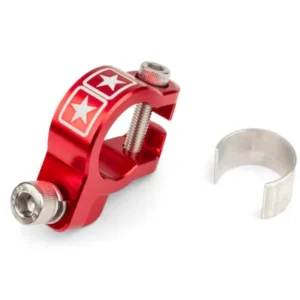Stage6 CNC Aluminium Auspuffschelle 23/25 mm für Low-Mount Auspuffanlagen – Rot