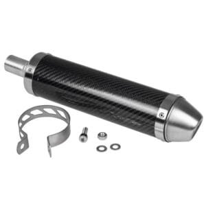 Giannelli Carbon Endschalldämpfer universal – 250 mm – Anschluss Ø 22 mm