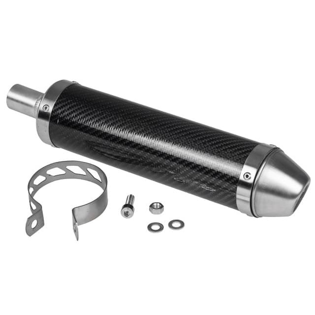 Giannelli Carbon Endschalldämpfer universal – 250 mm – Anschluss Ø 22 mm