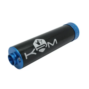 KRM Pro Ride 70–90ccm Aluminium Endschalldämpfer 20 mm – schwarz-blau