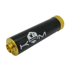 KRM Pro Ride 70–90ccm Aluminium Endschalldämpfer 20 mm – schwarz-gold