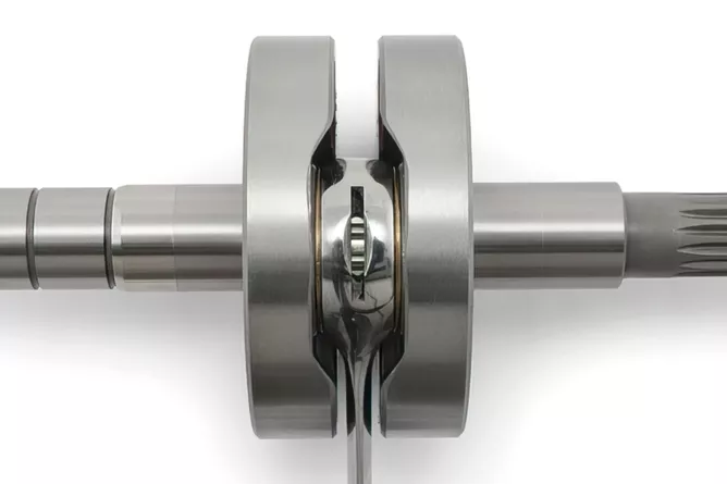 Airsal Racing Xtrem Langhub Kurbelwelle 45mm Hub 85mm Pleuel Minarelli liegend – Aerox / Nitro – Bild 5