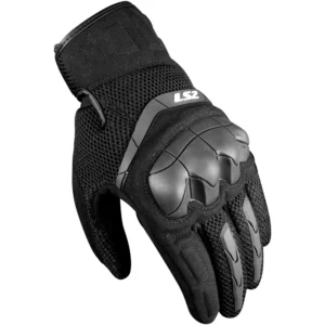 LS2 Kubra Man Motorradhandschuhe – Leichte und belüftete Sommerhandschuhe in Schwarz