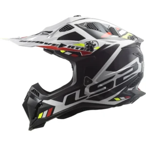 LS2 MX700 Subverter Evo II Stomp Motocross Helm – Schwarz/Weiß Glanz