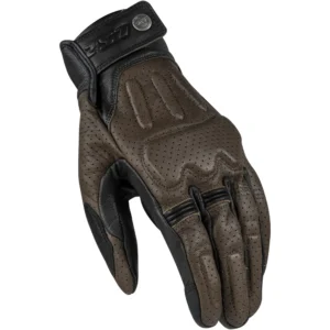 LS2 Rust Man Lederhandschuhe – Klassische Retro-Motorradhandschuhe in Dunkelbraun