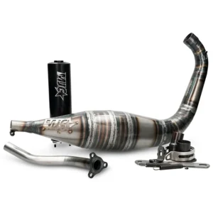 MJC Racing 70–80ccm Auspuffanlage Derbi & Minarelli AM6 – schwarzer Endschalldämpfer