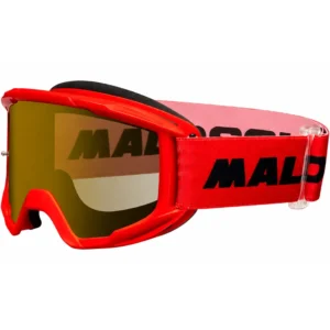 Malossi Off-Road Crossbrille – Gelände-Brille mit rot verspiegelter Iridium-Linse