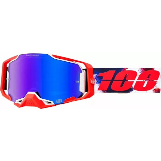100% Armega Morpho MX Brille – High-End Offroad-Brille mit HiPER blauer Spiegellinse