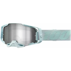 100% Armega Fargo MX Brille – Premium Offroad-Brille mit silber verspiegelter Ultra HD Linse