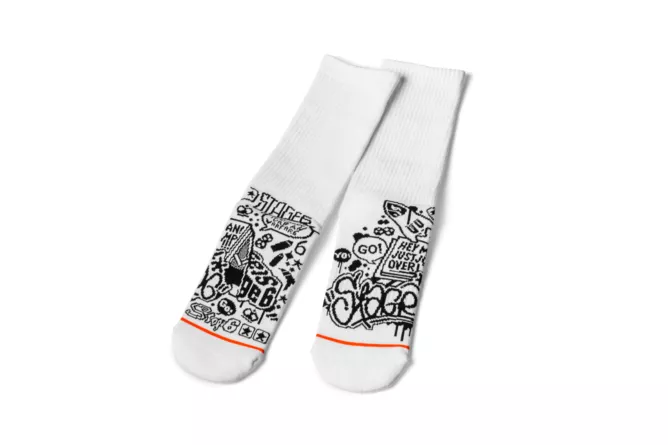Stage6 Socken Weiß  – Größe 36 - 40 – 100 % Baumwolle