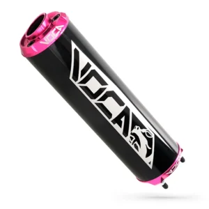 VOCA Racing CNC Aluminium Endschalldämpfer – schwarz mit Endkappe - Rosa