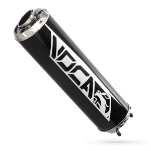 VOCA Racing CNC Aluminium Endschalldämpfer – schwarz mit Endkappe - Grau
