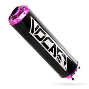 VOCA Racing CNC Aluminium Endschalldämpfer – schwarz mit Endkappe - Violett