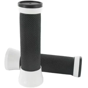 STR8 CNC Lenkergriffe – Hochwertige Custom-Griffe mit Aluminium-Elementen in Schwarz / Weiss