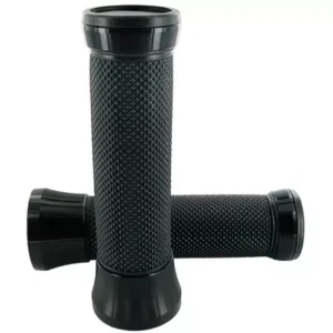 STR8 CNC Lenkergriffe – Hochwertige Custom-Griffe mit Aluminium-Elementen in Schwarz / Schwarz