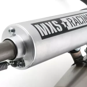Endschalldämpfer MXS Racing – High-End Roller Aludämpfer mit Federbefestigung in Silber